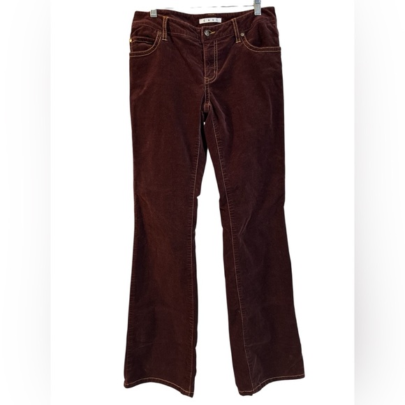 CAbi Maroon/Burgundy Velour Bootcut Pant - Picture 3 of 5